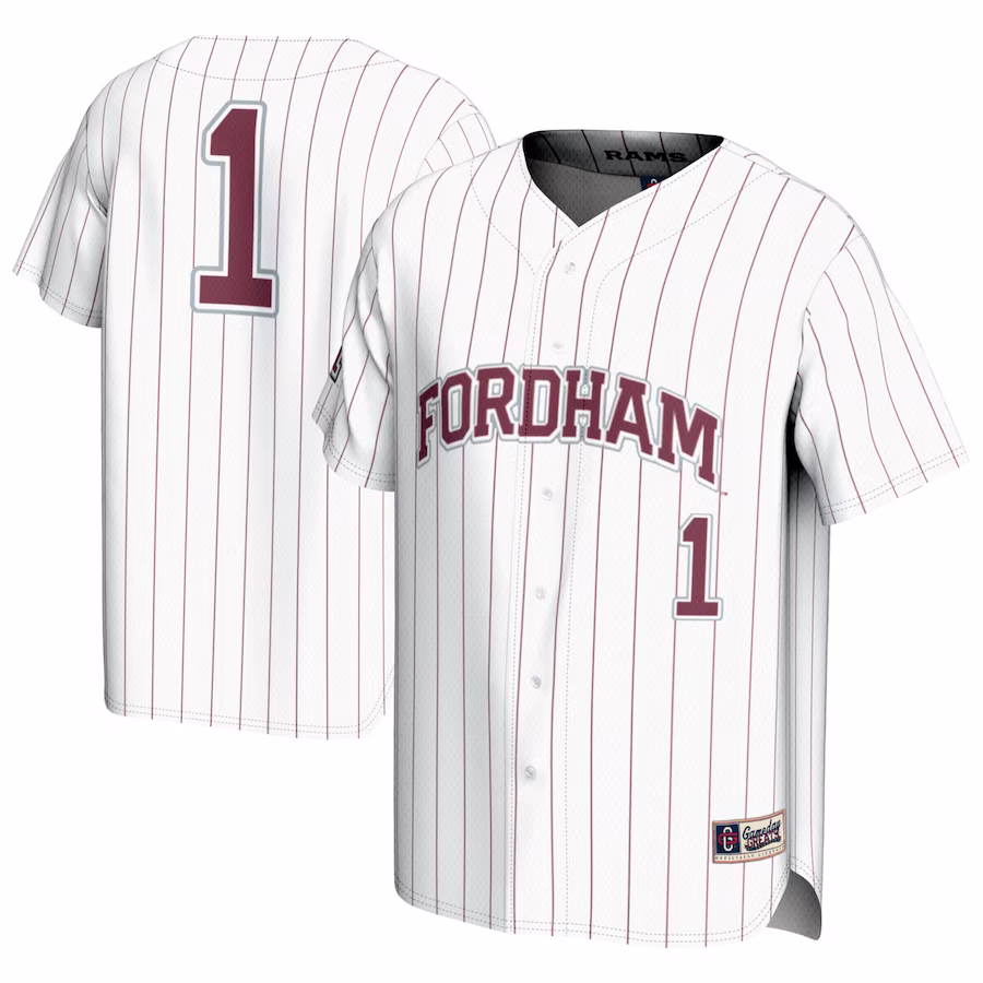 #1 Fordham Rams GameDay Greats Youth  Lightweight Baseball Fashion Jersey – White - Ujersey