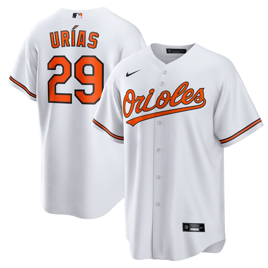 Men's Baltimore Orioles Ramón Urías Nike White Home  Replica Player Jersey - Ujersey