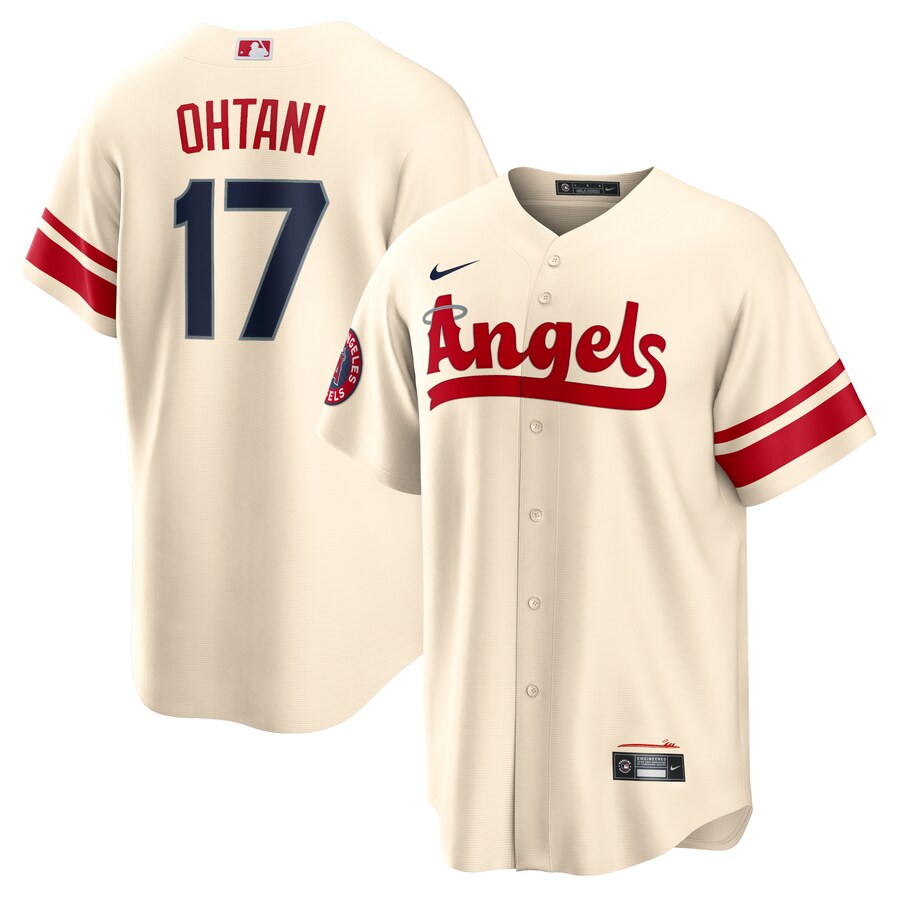 Men's Los Angeles Angels Shohei Ohtani Nike Cream City Connect Replica Player Jersey - Ujersey