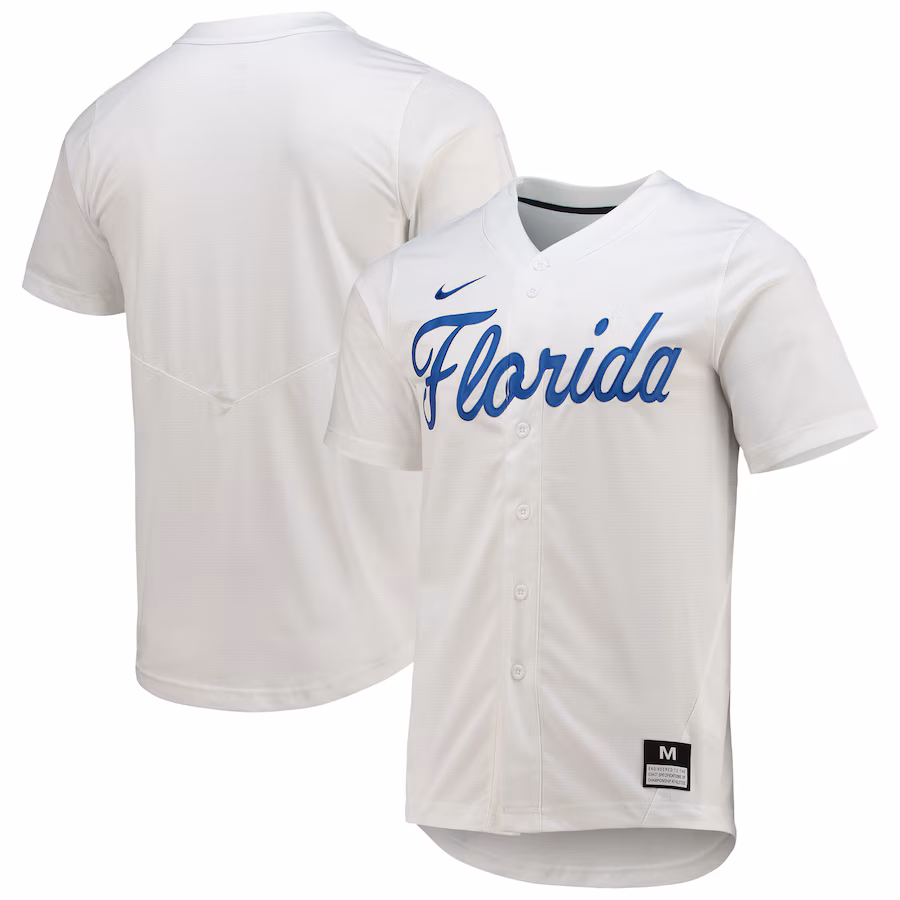 Florida Gators Nike Replica Baseball Jersey - White - Ujersey