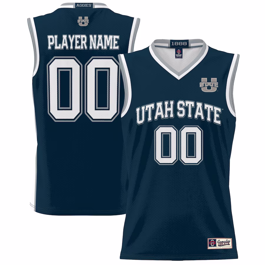 Utah State Aggies GameDay Greats Youth NIL Pick-A-Player Lightweight Women's Basketball Jersey - Navy - Ujersey