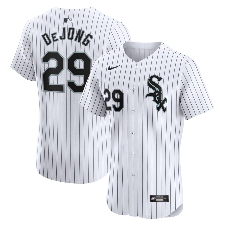 Men's Chicago White Sox Paul DeJong Nike White Home Elite Player Jersey - Ujersey