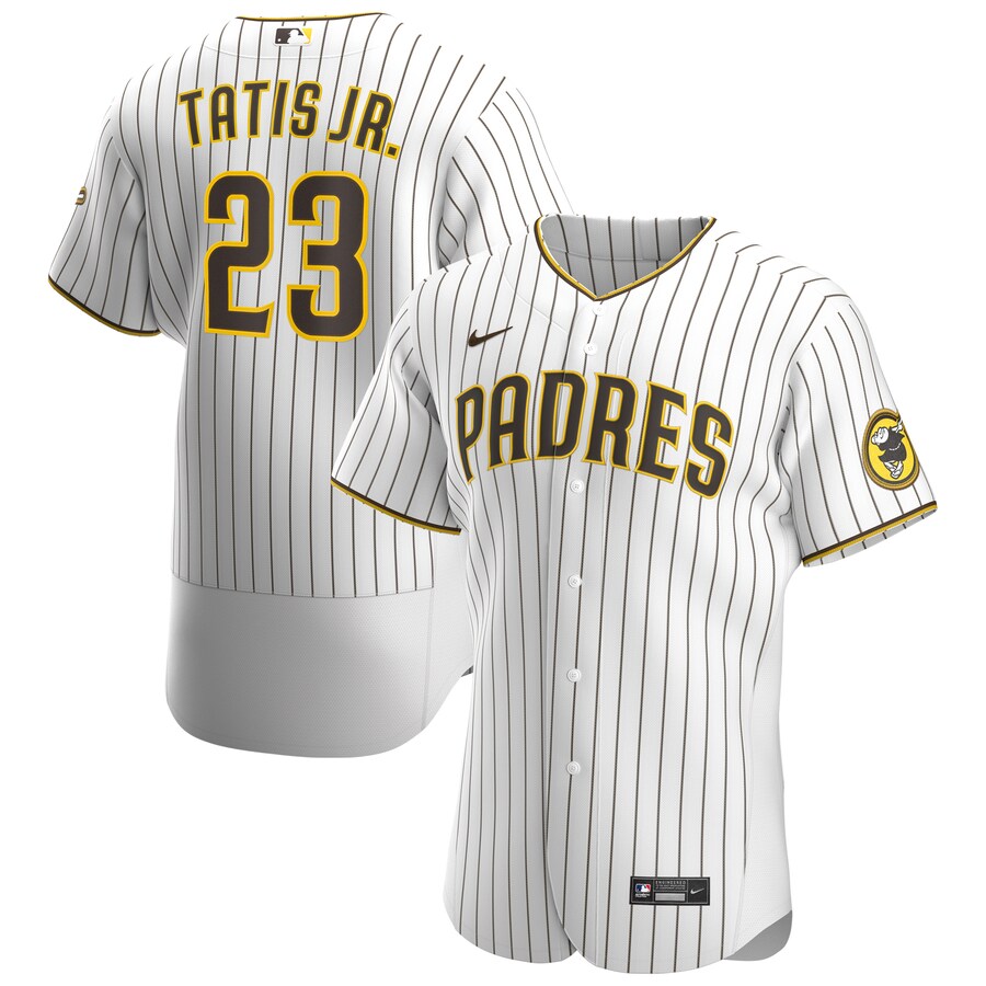 Men's San Diego Padres Fernando Tatís Jr. Nike White/Brown Home Authentic Player Jersey - Ujersey
