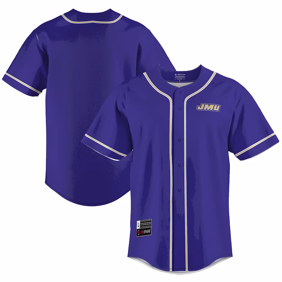 James Madison Dukes GameDay Greats  Lightweight Baseball Jersey - Purple - Ujersey