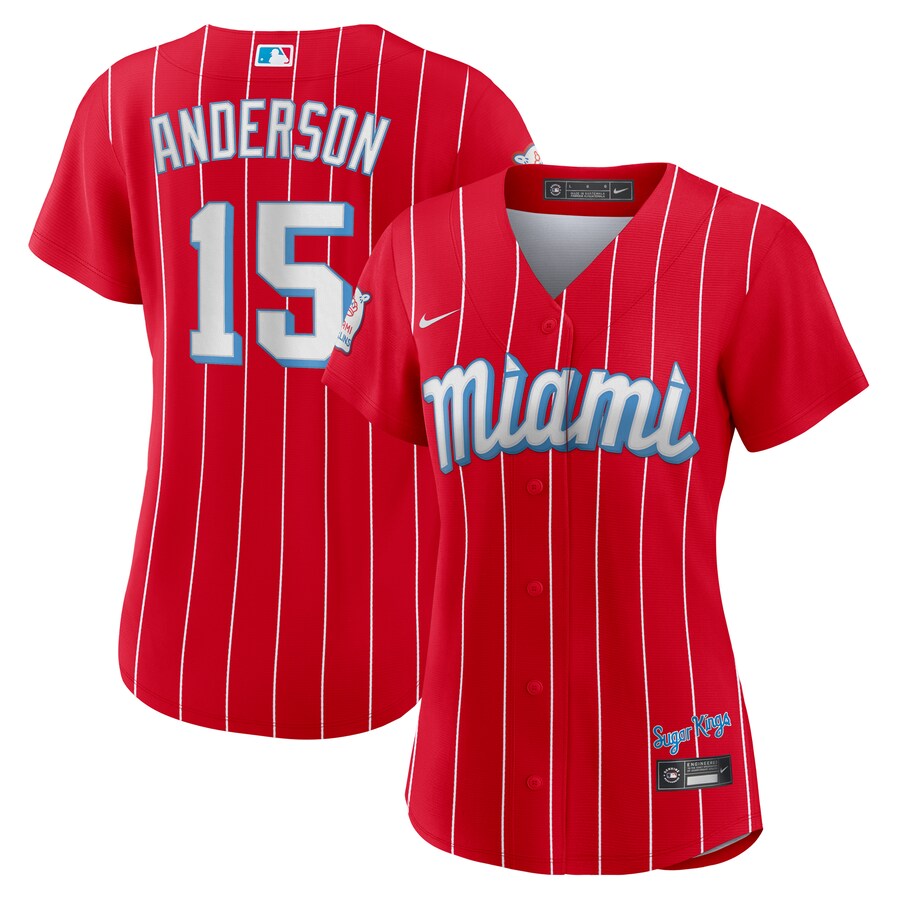 Women's Miami Marlins Brian Anderson Nike Red City Connect Replica Player Jersey - Ujersey