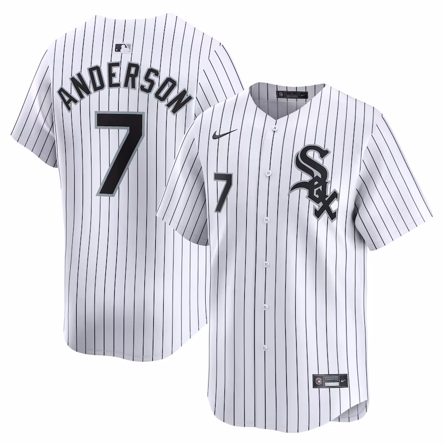 Men's Chicago White Sox Tim Anderson Nike White Home Limited Player Jersey - Ujersey