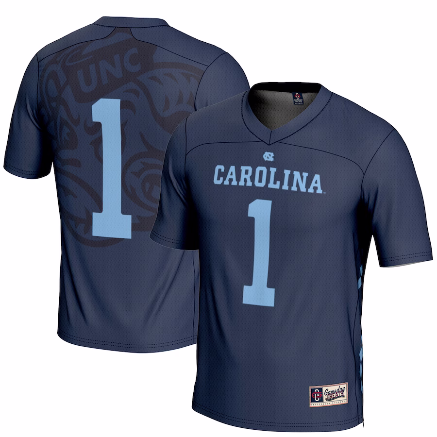 #1 North Carolina Tar Heels GameDay Greats Lightweight Men's Lacrosse Jersey - Navy - Ujersey