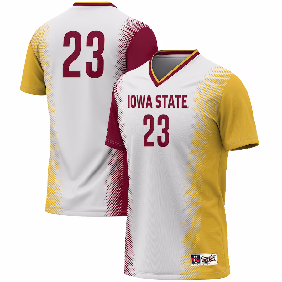 #23 Iowa State Cyclones GameDay Greats Unisex  Lightweight Women's Soccer Jersey - White - Ujersey
