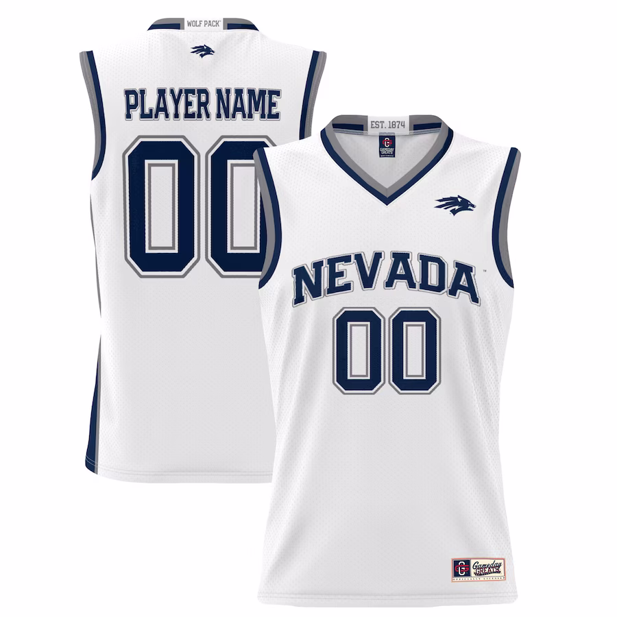 Nevada Wolf Pack GameDay Greats Youth NIL Pick-A-Player Lightweight Basketball Jersey - White - Ujersey