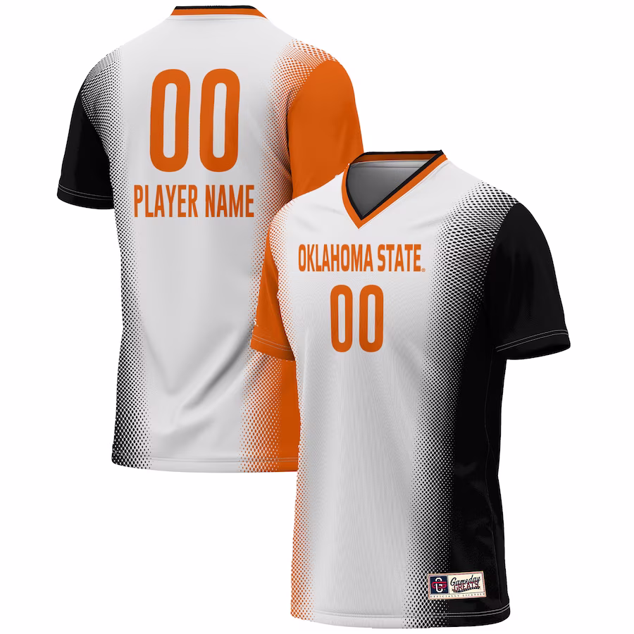 Oklahoma State Cowboys GameDay Greats Youth NIL Pick-A-Player Lightweight Women's Soccer Jersey - White - Ujersey