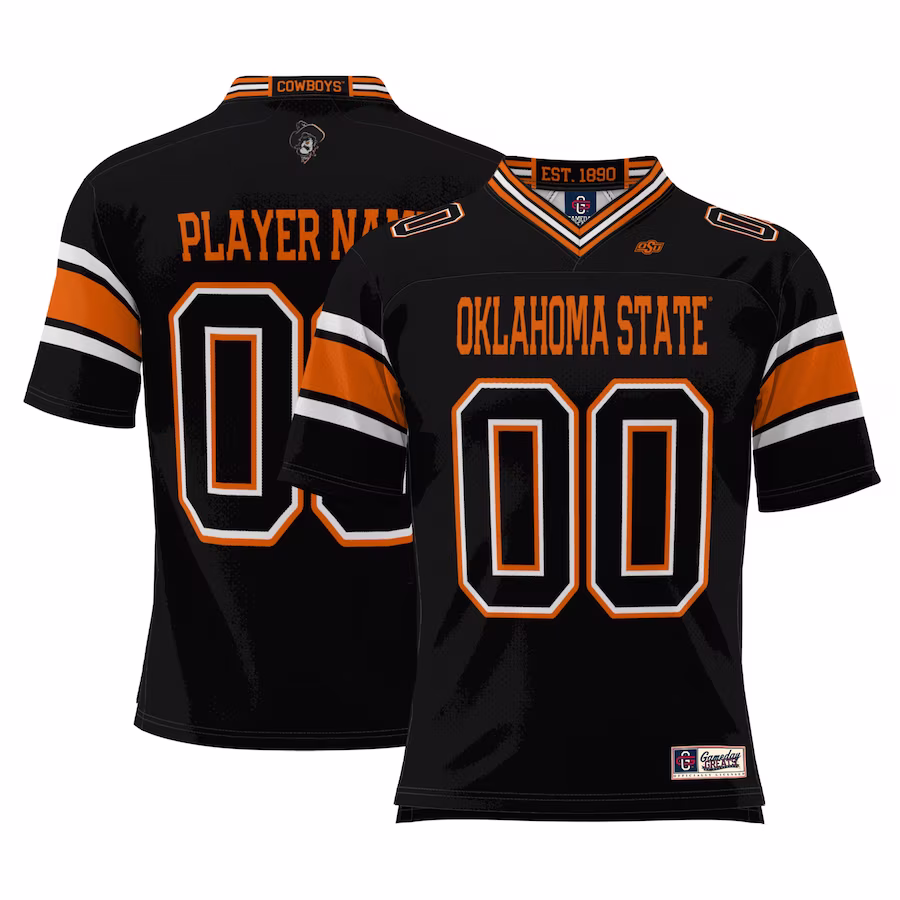 Oklahoma State Cowboys GameDay Greats Youth NIL Pick-A-Player Football Jersey - Black - Ujersey