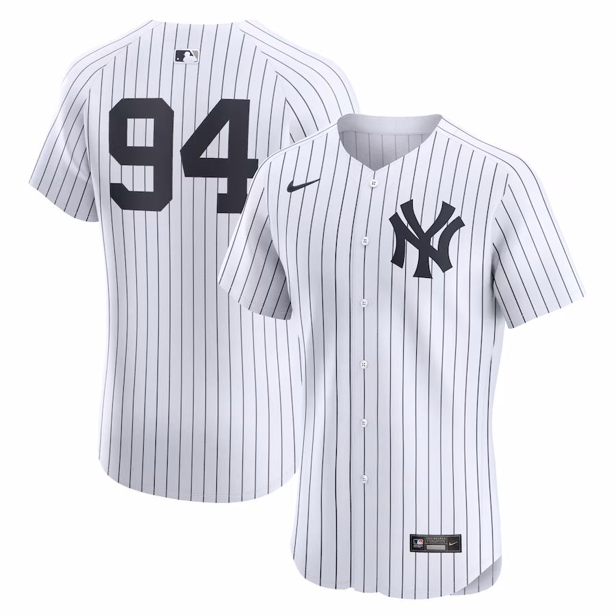 Men's New York Yankees Yoendrys Gomez Nike White Home Elite Player Jersey - Ujersey