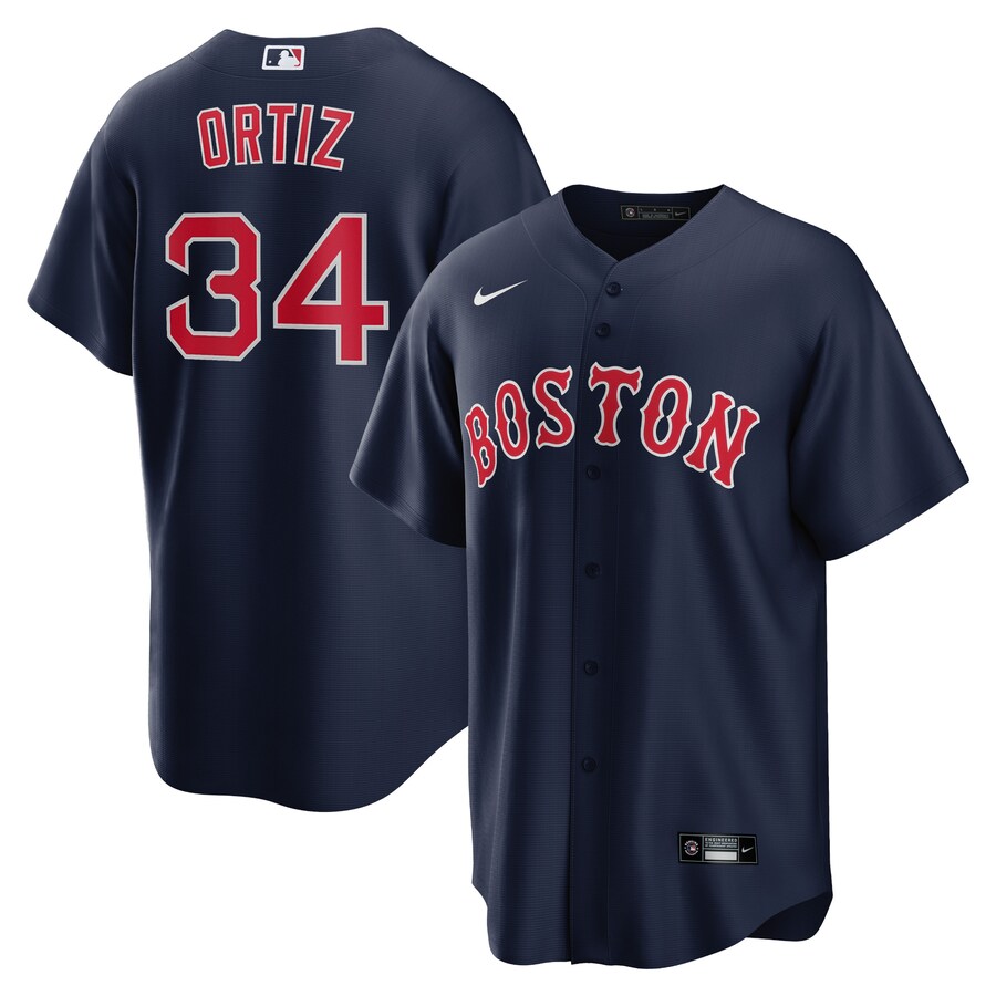 Men's Boston Red Sox David Ortiz Nike Navy Alternate Replica Player Jersey - Ujersey