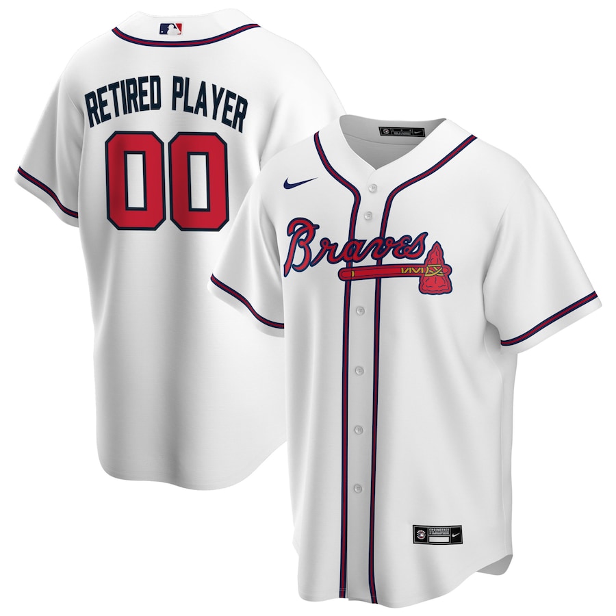 Men's Atlanta Braves Nike White Home Pick-A-Player Retired Roster Replica Jersey - Ujersey