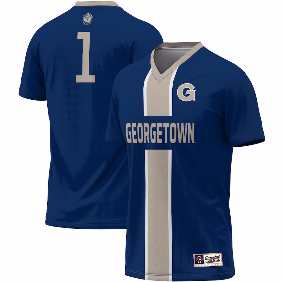 #1 Georgetown Hoyas ProSphere Unisex Lightweight Soccer Jersey - Navy - Ujersey