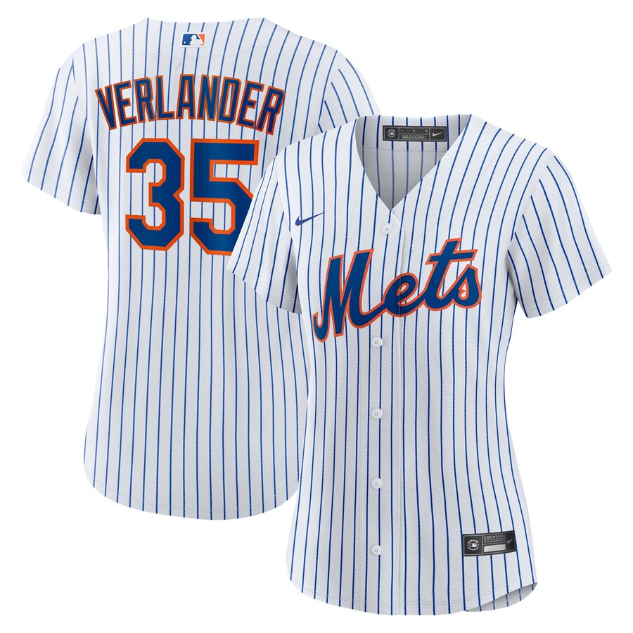 Women's New York Mets Justin Verlander Nike White/Royal Home Replica Player Jersey - Ujersey