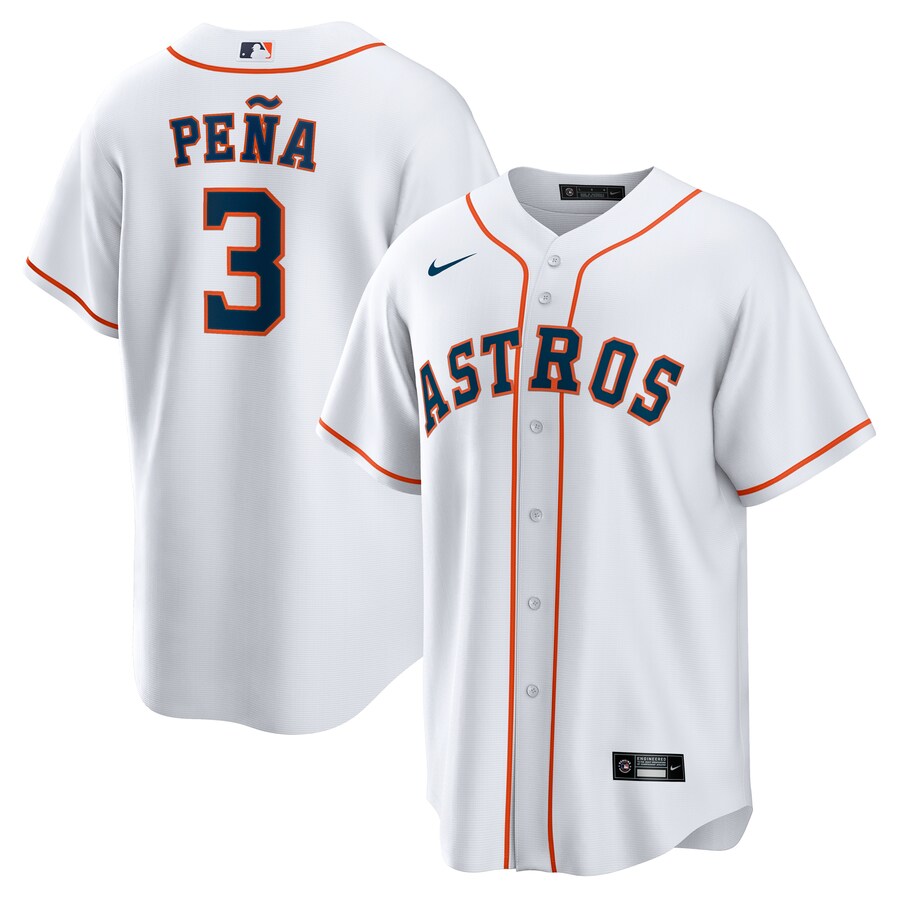 Men's Houston Astros Jeremy Peña Nike White Home Replica Jersey - Ujersey