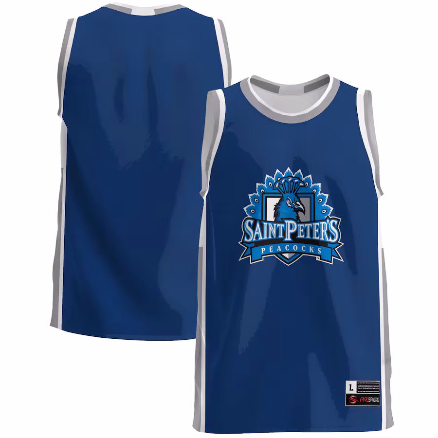 Saint Peter's Peacocks GameDay Greats  Lightweight Basketball Jersey - Blue - Ujersey