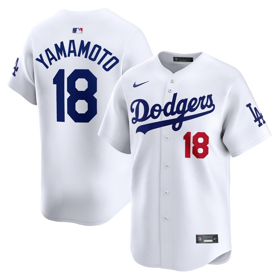 Men's Los Angeles Dodgers Yoshinobu Yamamoto Nike White Home Limited Player Jersey - Ujersey