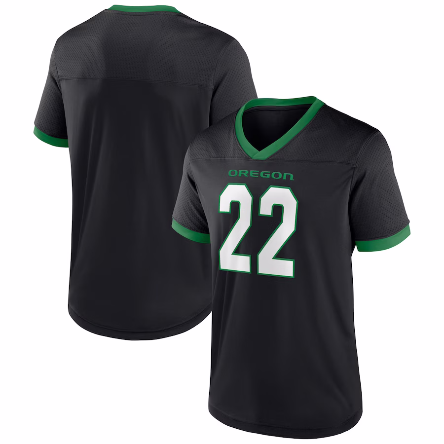Men's Black Oregon Ducks The Cut Football Jersey - Ujersey