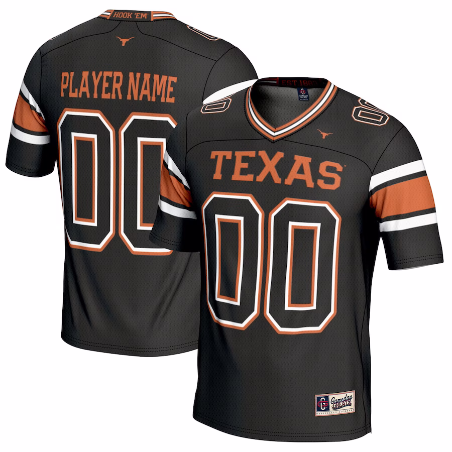 Texas Longhorns GameDay Greats NIL Pick-A-Player Football Jersey - Black - Ujersey