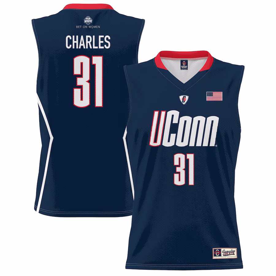 Tina Charles UConn Huskies GameDay Greats Unisex Lightweight Basketball Alumni Jersey - Navy - Ujersey