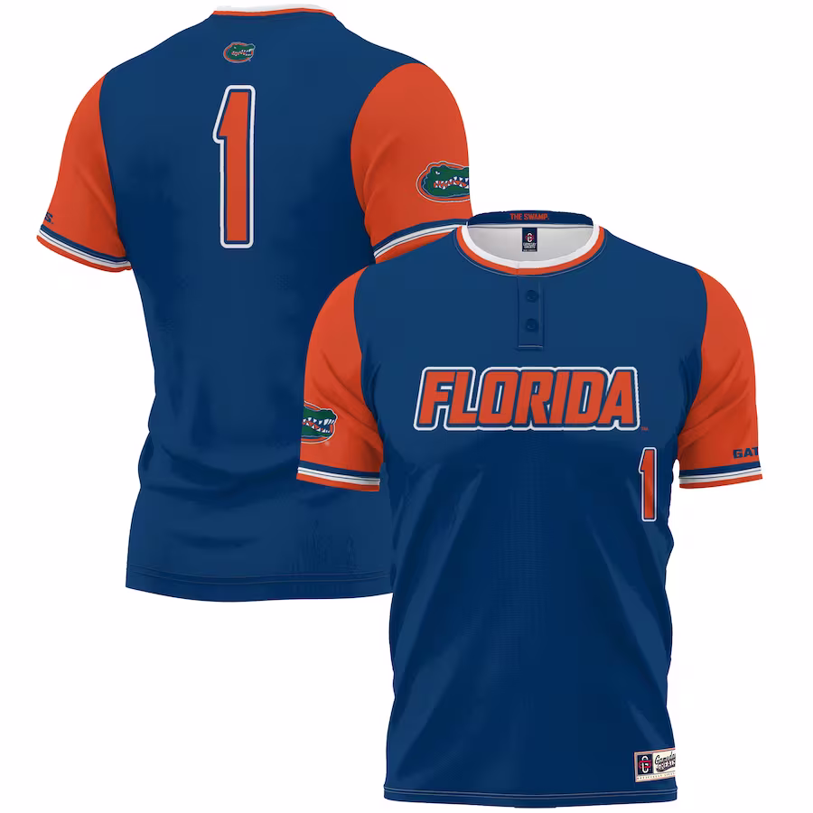 #1 Florida Gators GameDay Greats Lightweight Softball Jersey - Royal - Ujersey