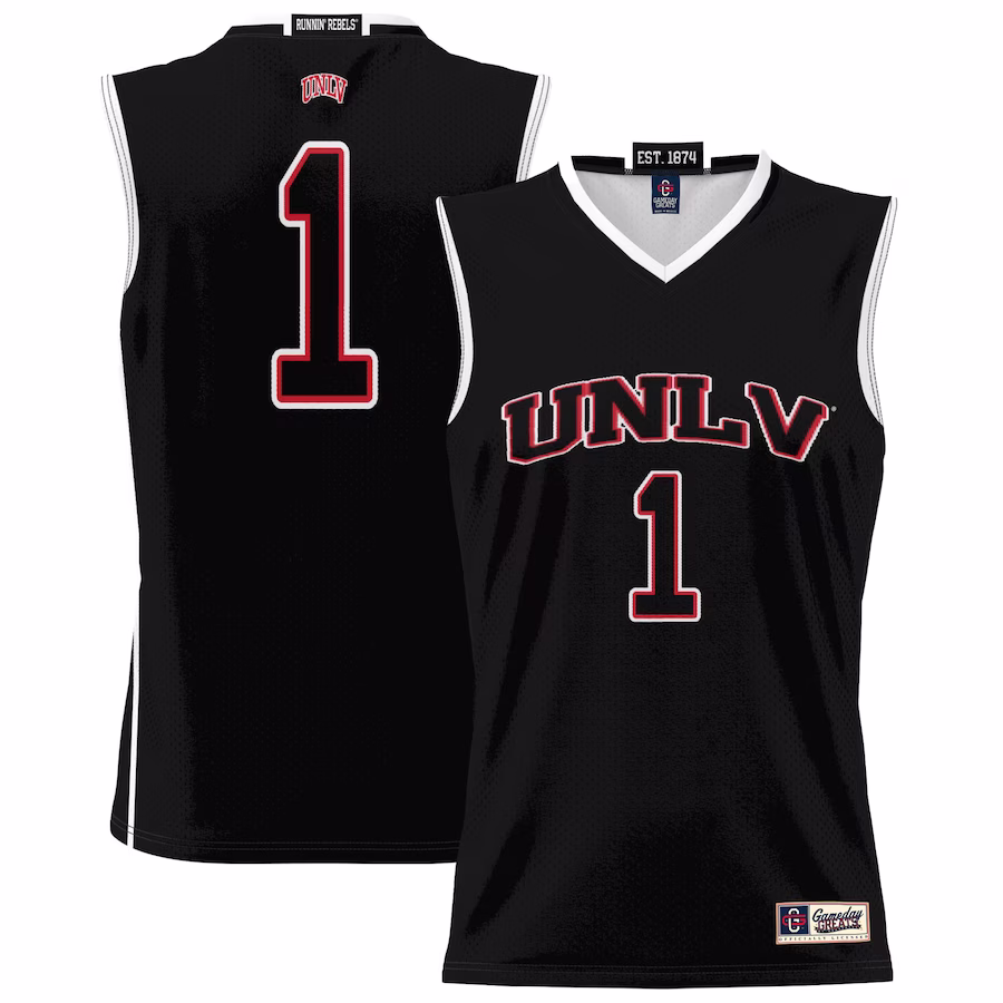 #1 UNLV Rebels GameDay Greats Youth Lightweight Basketball Jersey - Black - Ujersey