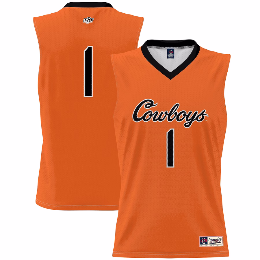 #1 Oklahoma State Cowboys GameDay Greats Unisex Lightweight Basketball Jersey - Orange - Ujersey