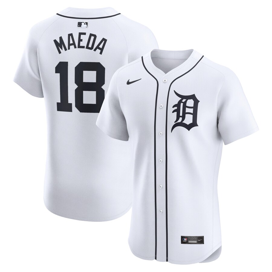 Men's Detroit Tigers Kenta Maeda Nike White Home Elite Player Jersey - Ujersey