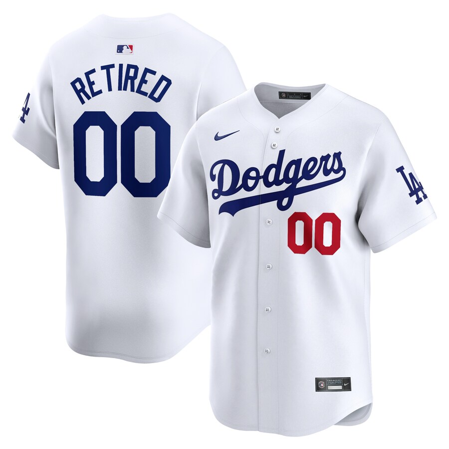 Men's Los Angeles Dodgers Nike White Home Limited Pick-A-Player Retired Roster Jersey - Ujersey