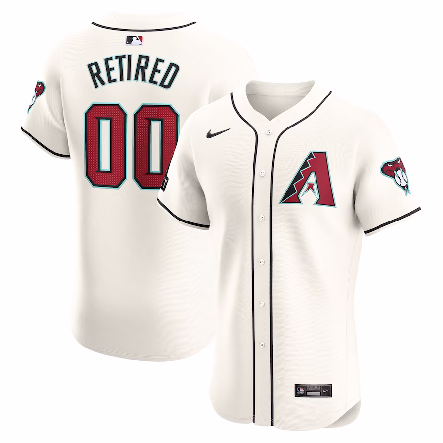Men's Arizona Diamondbacks Nike White Home Elite Pick-A-Player Retired Roster Patch Jersey - Ujersey