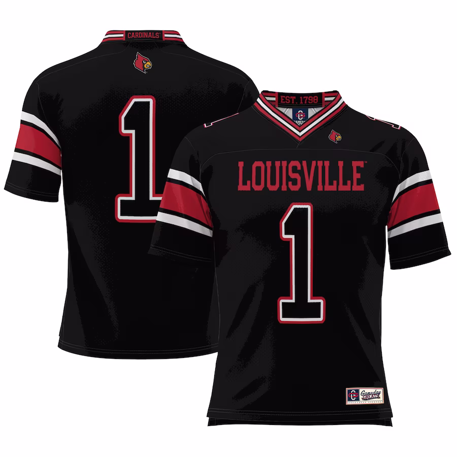 #1 Louisville Cardinals GameDay Greats Football Jersey - Cardinal - Ujersey