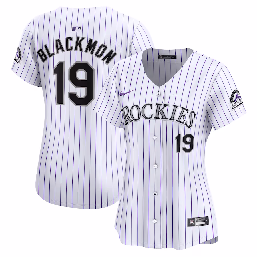 Women's Colorado Rockies Charlie Blackmon Nike White Home Limited Player Jersey - Ujersey