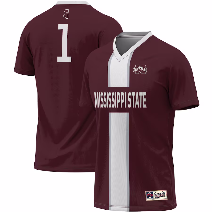 #1 Mississippi State Bulldogs ProSphere Unisex Lightweight Soccer Jersey - Maroon - Ujersey