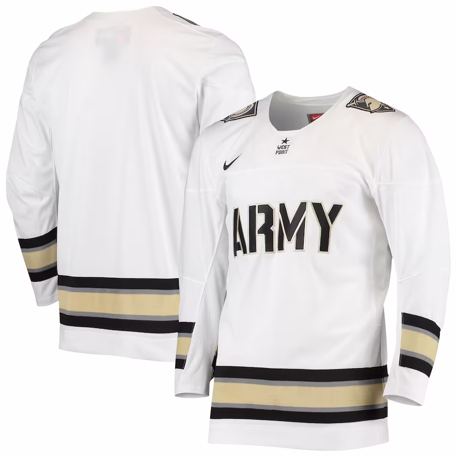 Army Black Knights Nike Replica Hockey Jersey - White - Ujersey