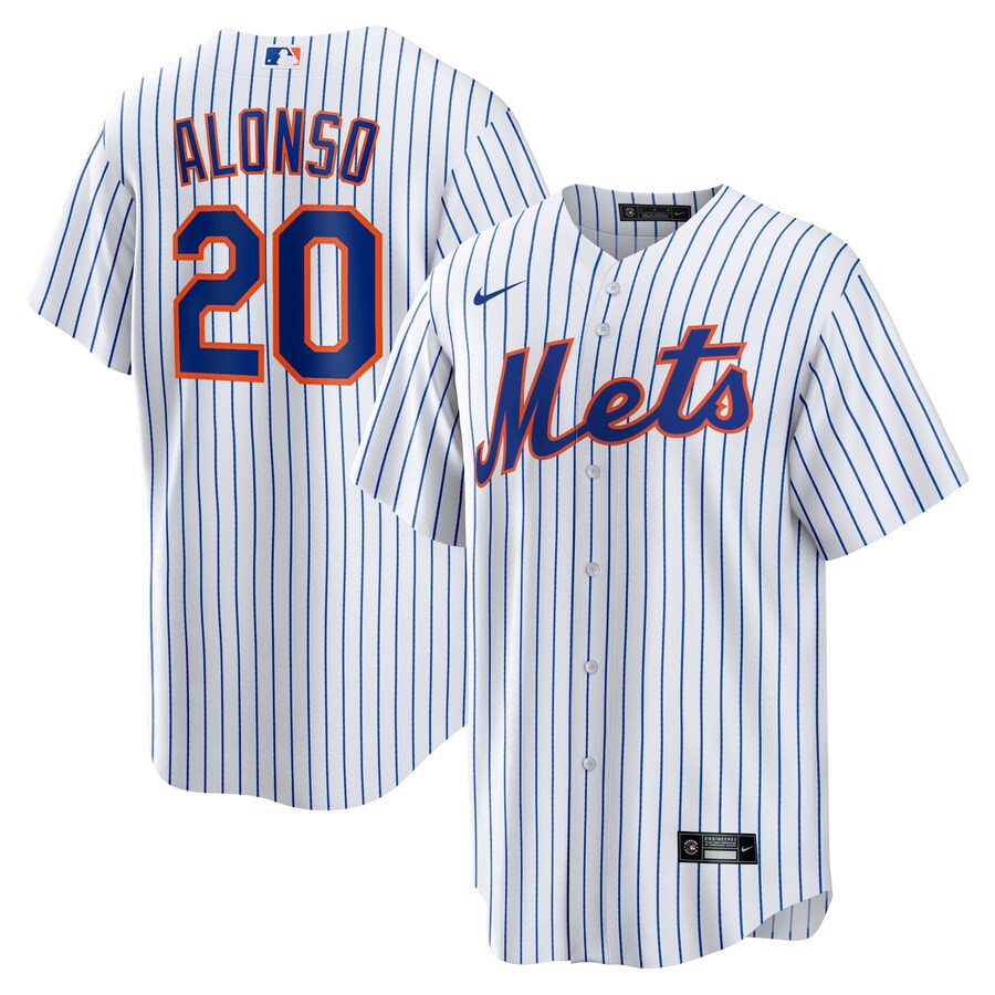 Men's New York Mets Pete Alonso Nike White Home Replica Player Name Jersey - Ujersey