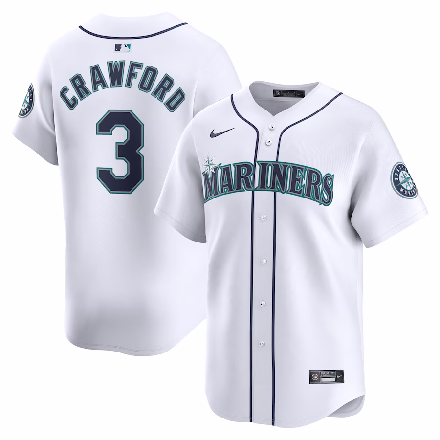 Men's Seattle Mariners J.P. Crawford Nike White Home Limited Player Jersey - Ujersey