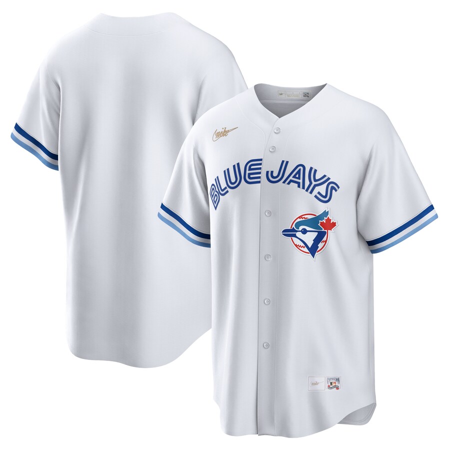 Men's Toronto Blue Jays Nike White Home Cooperstown Collection Team Jersey - Ujersey