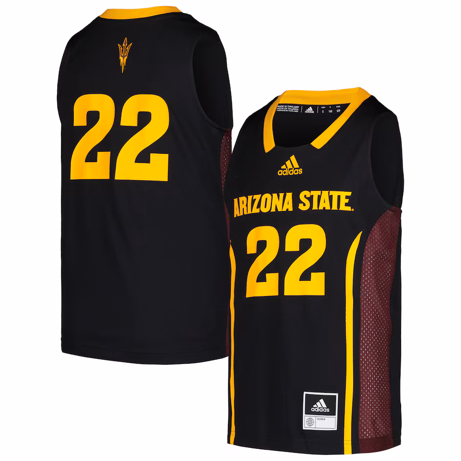 #22 Arizona State Sun Devils adidas Youth Swingman Jersey - Black - Ujersey