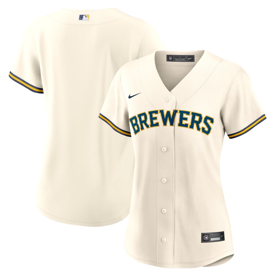 Women's Milwaukee Brewers Nike Cream Home Replica Team Jersey - Ujersey
