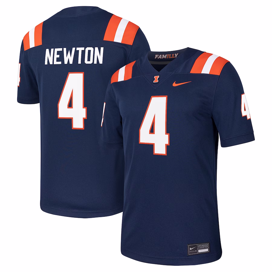Jer'Zhan Newton Illinois Fighting Illini Nike NIL Football Player Jersey - Navy - Ujersey