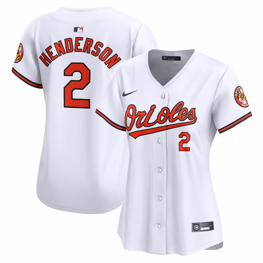 Women's Baltimore Orioles Gunnar Henderson Nike White Home Limited Player Jersey - Ujersey