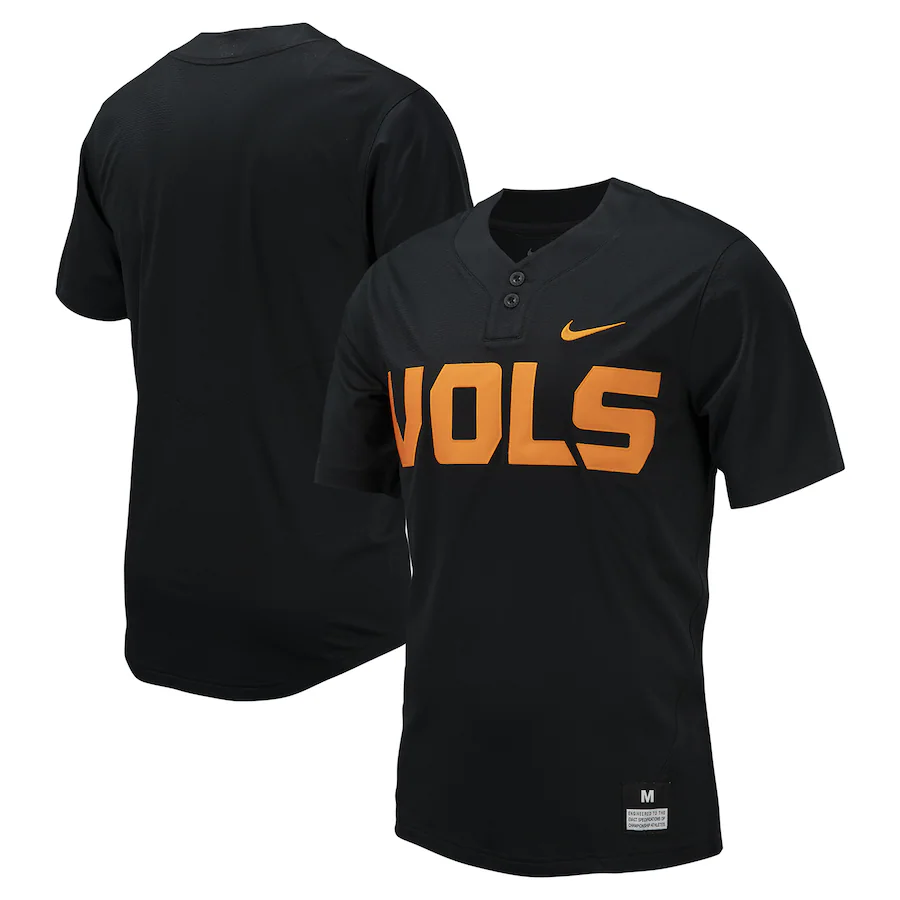 Tennessee Volunteers Nike Replica Baseball Jersey - Black - Ujersey