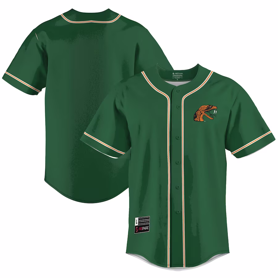 Florida A&M Rattlers GameDay Greats  Lightweight Baseball Jersey - Green - Ujersey