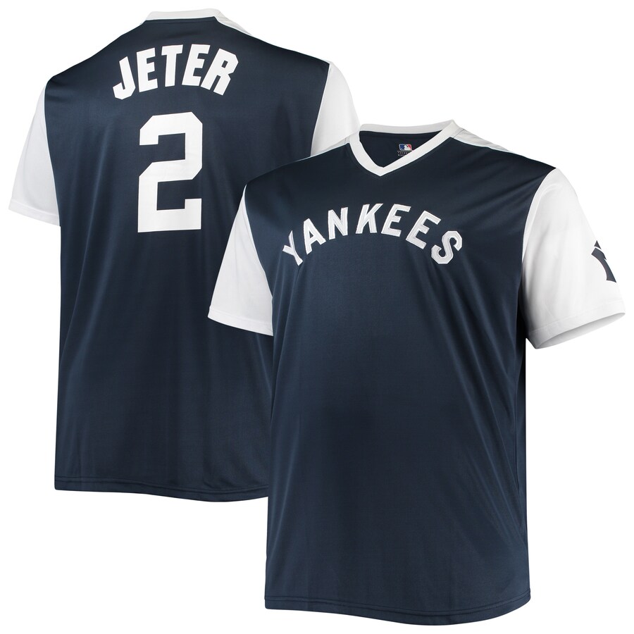 Men's New York Yankees Derek Jeter Navy/White Cooperstown Collection Replica Player Jersey - Ujersey