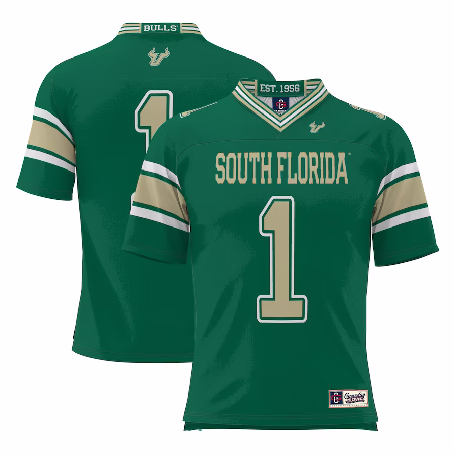 #1 South Florida Bulls GameDay Greats Football Jersey - Green - Ujersey