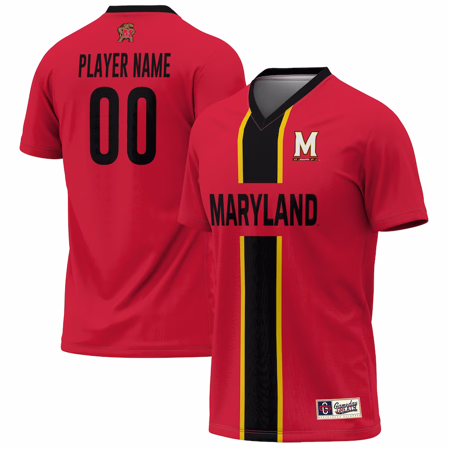 Maryland Terrapins GameDay Greats Unisex Pick-A-Player NIL Lightweight Soccer Jersey - Red - Ujersey