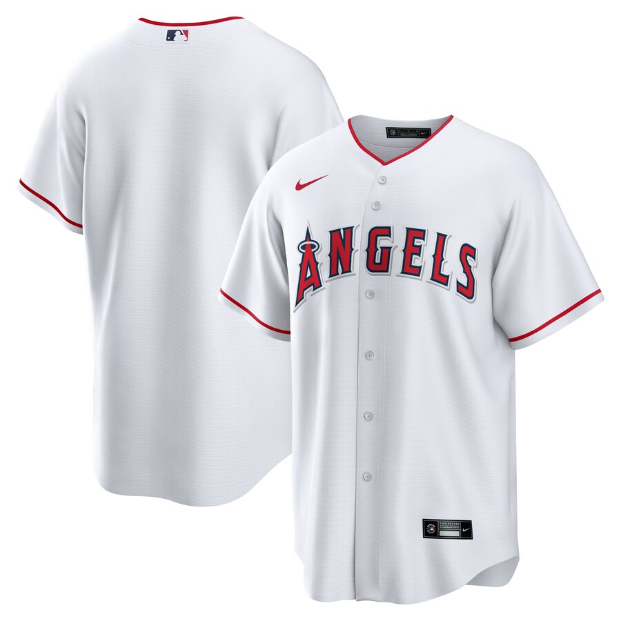 Men's Los Angeles Angels Nike White Home Blank Replica Jersey - Ujersey