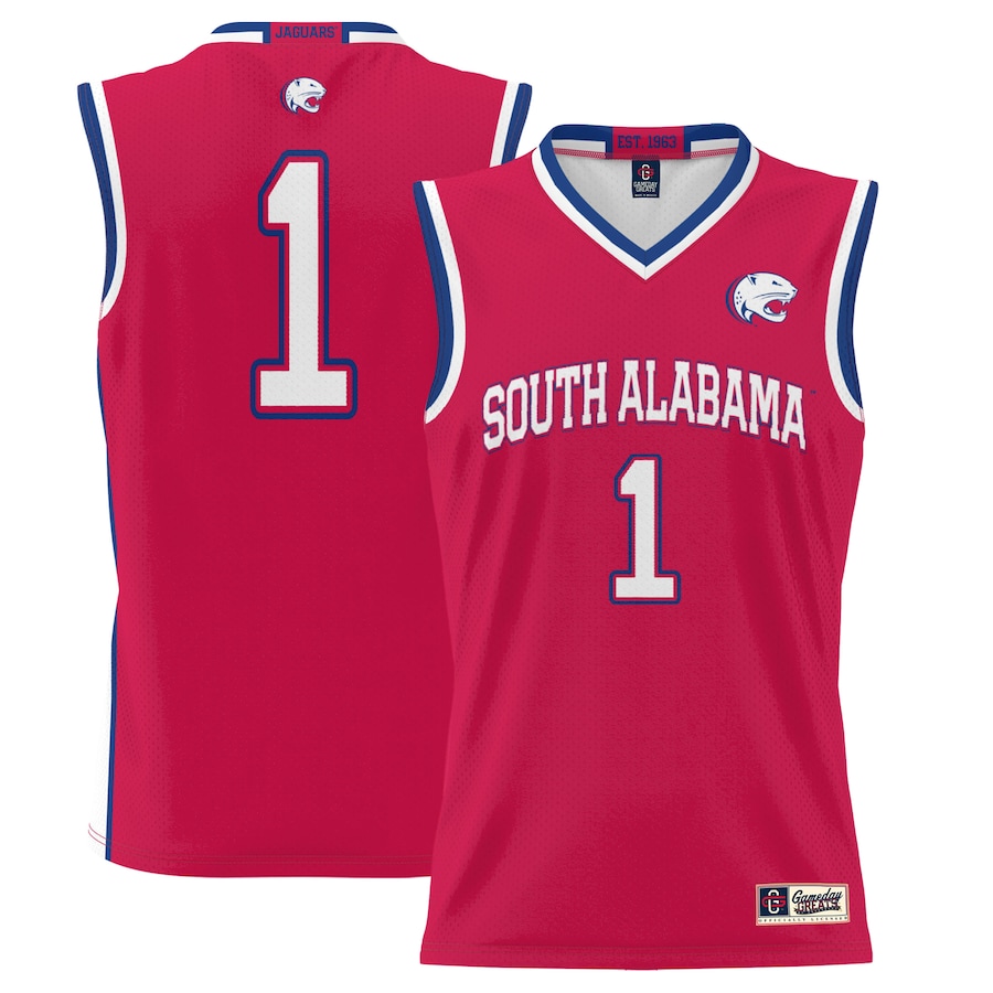 #1 South Alabama Jaguars GameDay Greats Youth Lightweight Basketball Jersey - Red - Ujersey